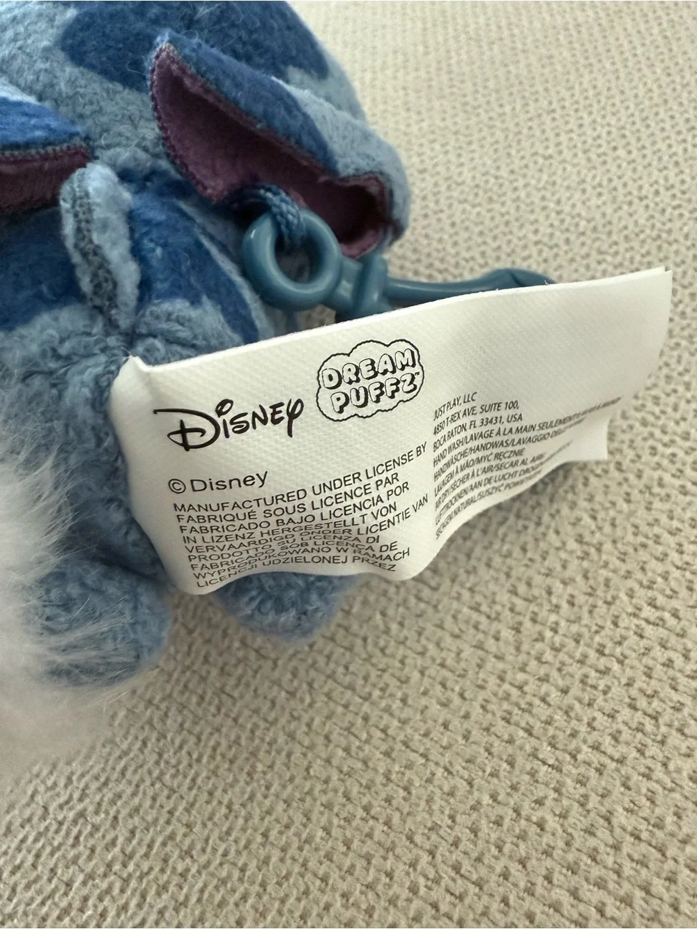 Disney Dream Puffz Stitch Plush Keychain